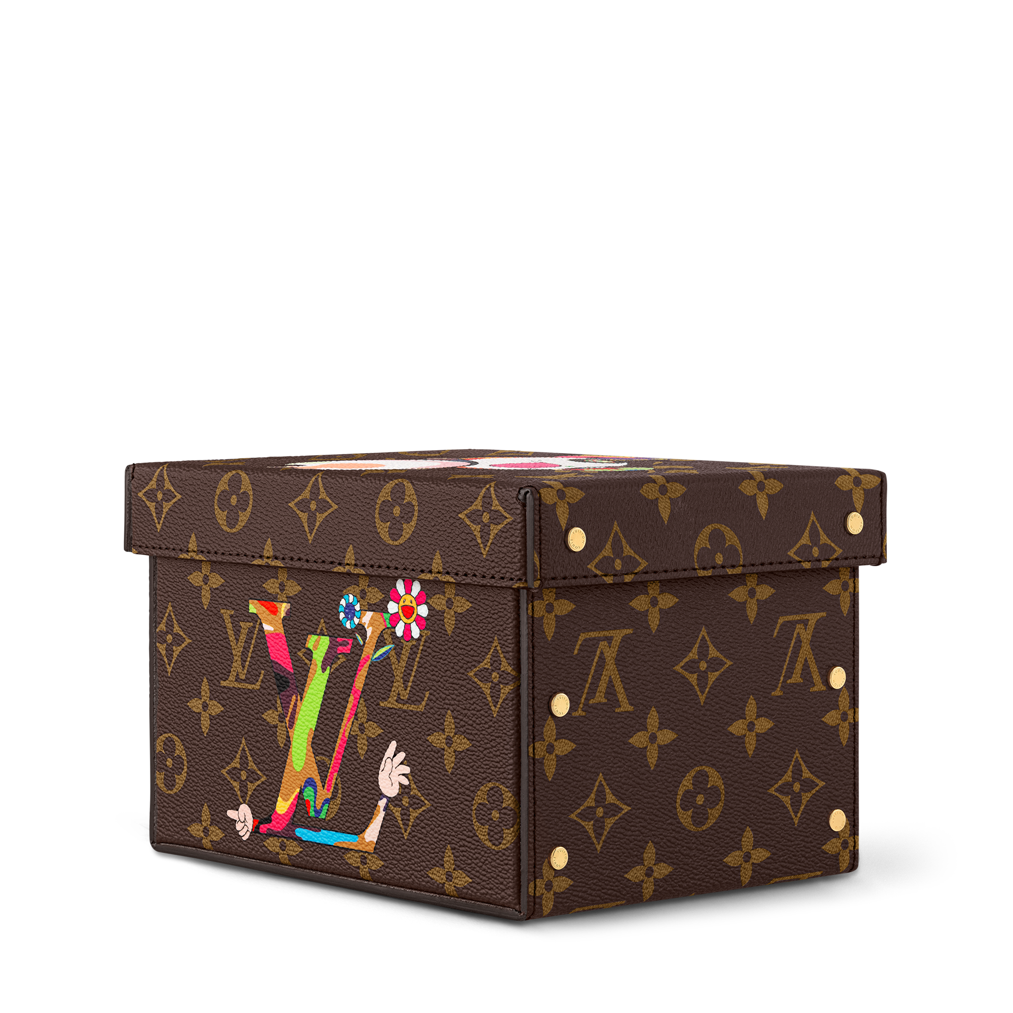 LV x TM Superflat Characters Cardboard Box - Luxury Brown | LOUIS